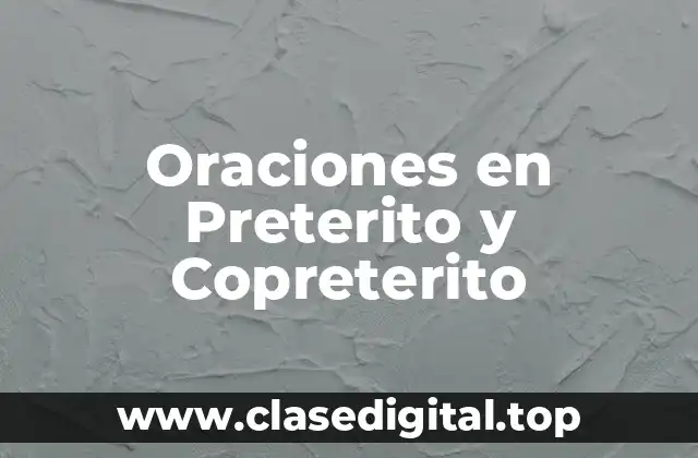 Ejemplos de Oraciones en Preterito