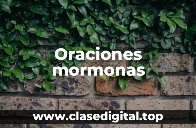 Oraciones mormonas
