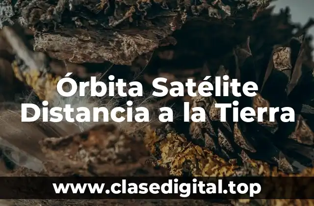 Órbita Satélite Distancia a la Tierra