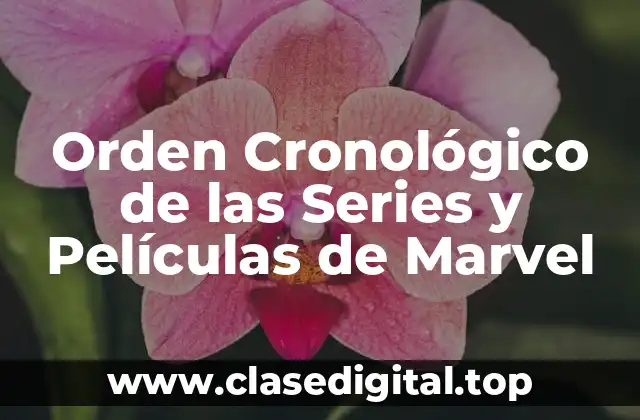 Orden Cronológico de las Series y Películas de Marvel