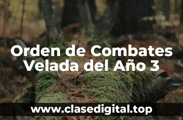 ¿Qué es la Orden de Combates Velada del Año 3?