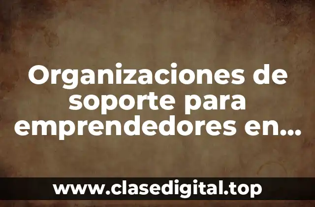 Organizaciones de soporte para emprendedores en el DF