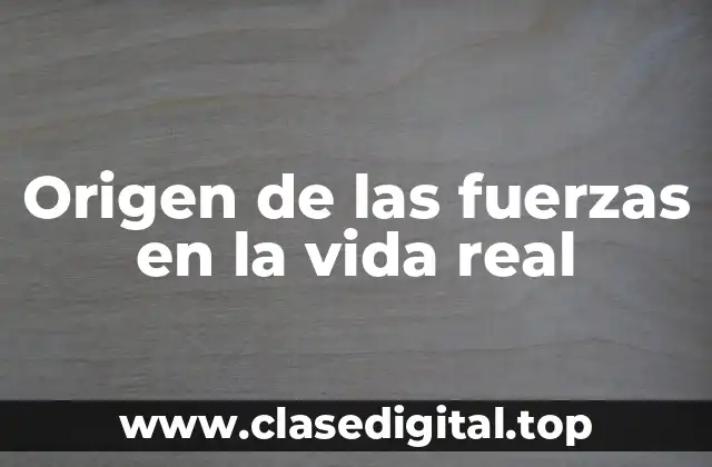 Origen de las fuerzas en la vida real