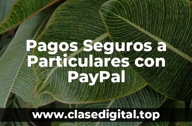 Pagos Seguros a Particulares con PayPal