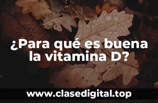 La importancia de la vitamina D para la salud ósea