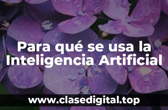 Para qué se usa la Inteligencia Artificial