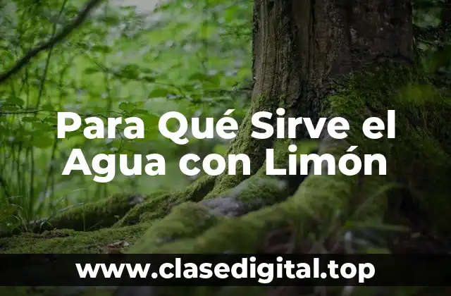 ¿Qué es el Agua con Limón?
