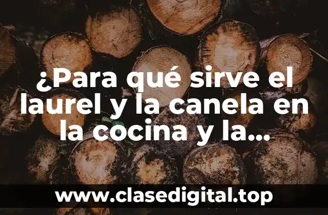 ¿Para qué sirve el laurel y la canela en la cocina y la medicina?