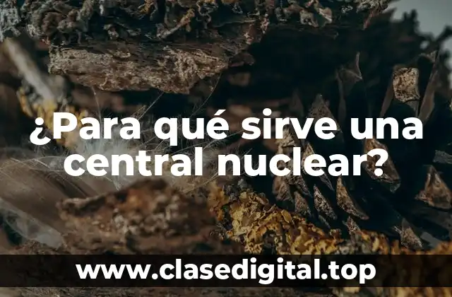 ¿Para qué sirve una central nuclear?