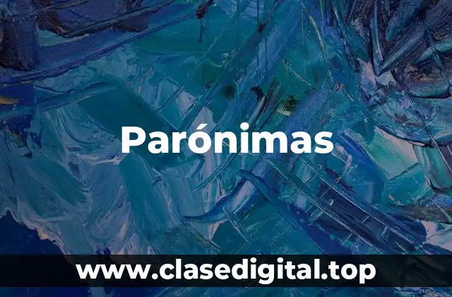 Parónimas
