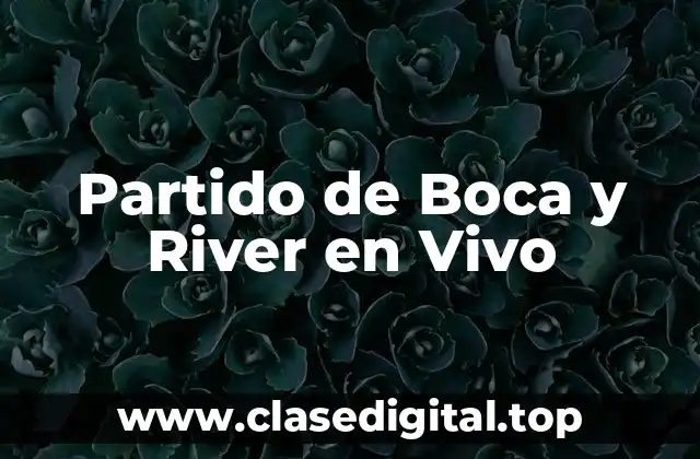 Partido de Boca y River en Vivo