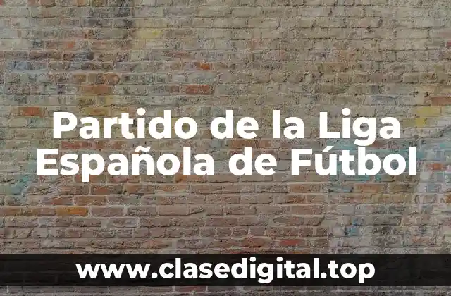 Partido de la Liga Española de Fútbol