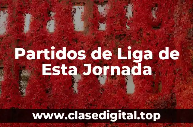 Partidos de Liga de Esta Jornada