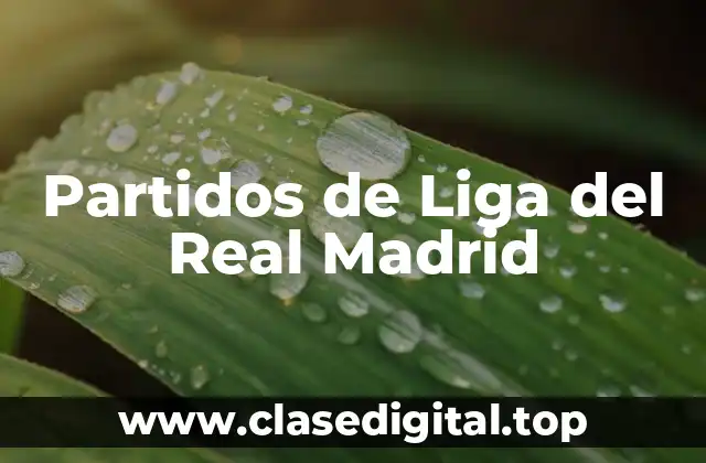 Historia de los Partidos de Liga del Real Madrid