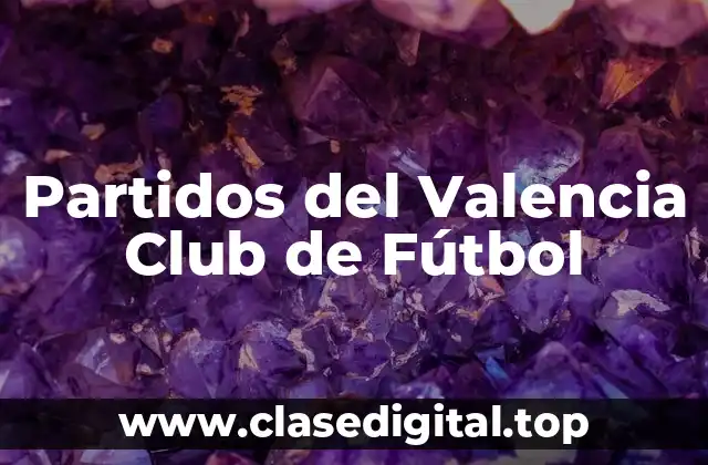 Partidos del Valencia Club de Fútbol