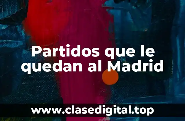 Partidos que le quedan al Madrid