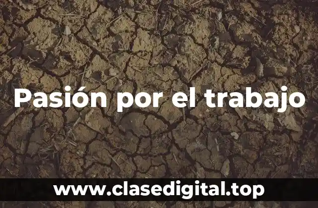 Pasión por el trabajo