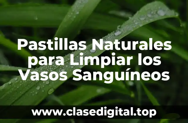 Pastillas Naturales para Limpiar los Vasos Sanguíneos