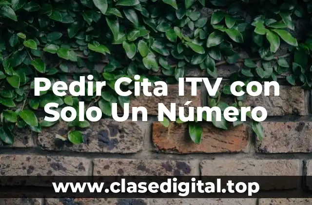 Pedir Cita ITV con Solo Un Número