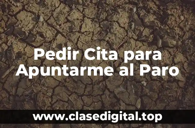 Pedir Cita para Apuntarme al Paro