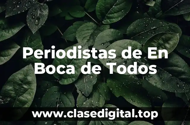 Periodistas de En Boca de Todos