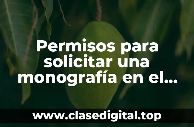 Permisos para solicitar una monografía en el municipio