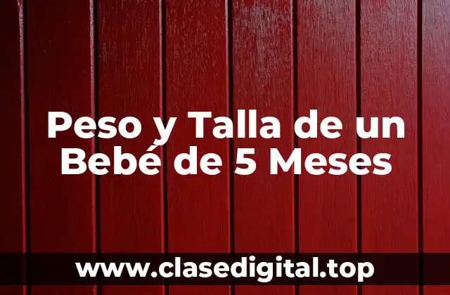 Peso y Talla de un Bebé de 5 Meses