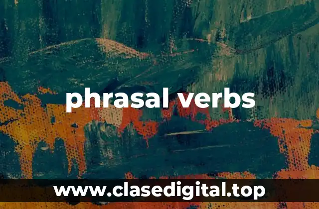 phrasal verbs