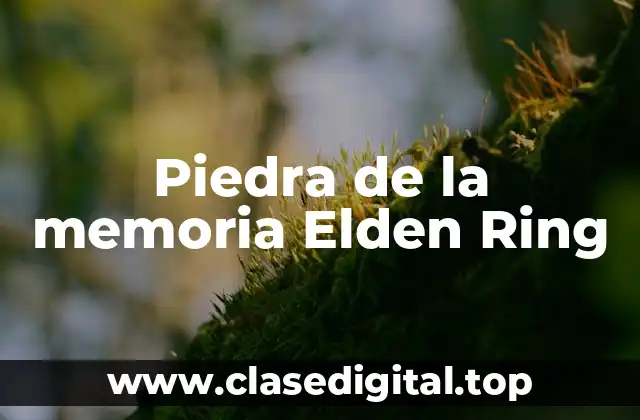 Piedra de la memoria Elden Ring