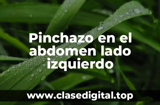 Pinchazo en el abdomen lado izquierdo