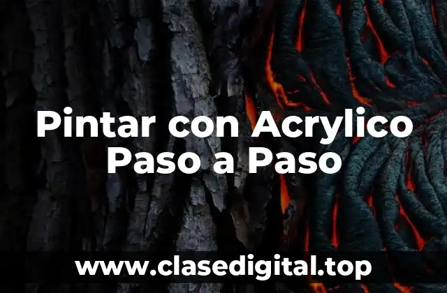 Pintar con Acrylico Paso a Paso