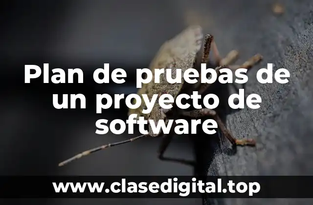 Plan de pruebas de un proyecto de software