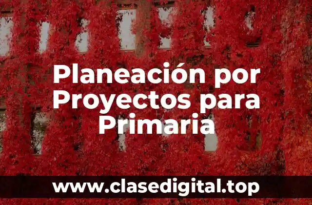 Planeación por Proyectos para Primaria