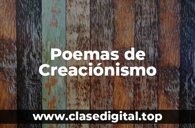Poemas de Creaciónismo