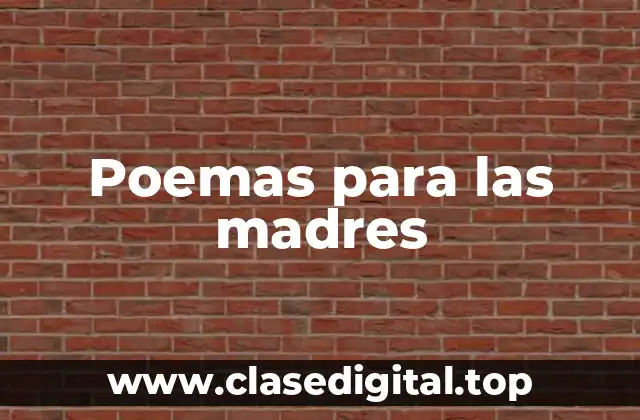Poemas para las madres