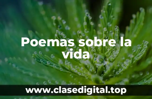 Poemas sobre la vida