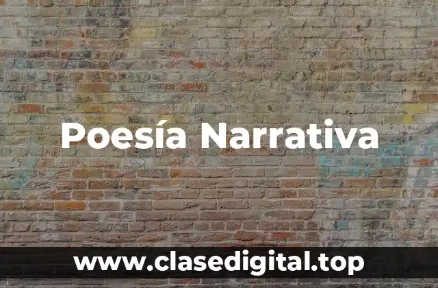 Poesía Narrativa