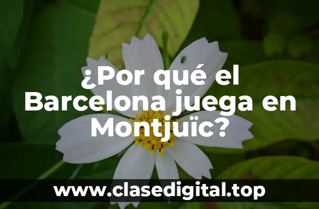 ¿Por qué el Barcelona juega en Montjuïc?