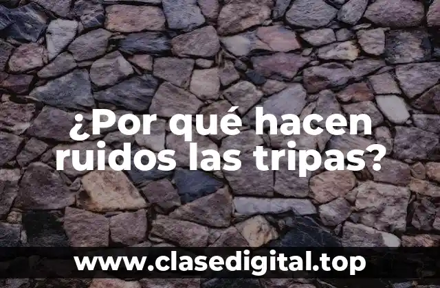 ¿Por qué hacen ruidos las tripas?