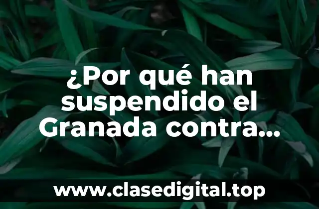 ¿Por qué han suspendido el Granada contra Athletic?