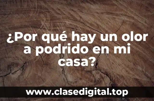 ¿Por qué hay un olor a podrido en mi casa?