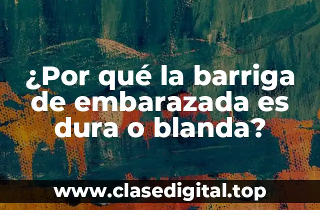 ¿Por qué la barriga de embarazada es dura o blanda?