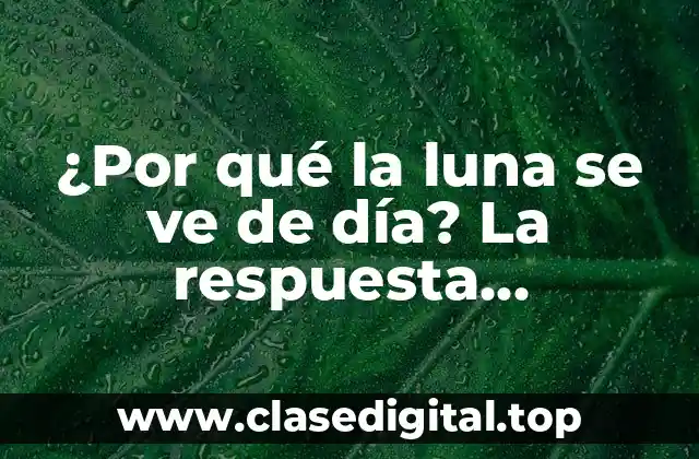 ¿Por qué la luna se ve de día? La respuesta sorprendente
