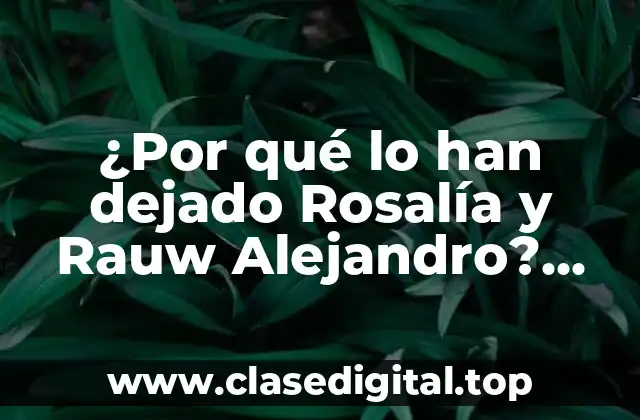 ¿Por qué lo han dejado Rosalía y Rauw Alejandro? Análisis de la separación de la pareja más famosa del reggaetón