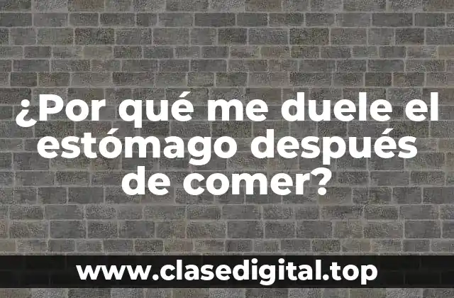 La relación entre la comida y el dolor abdominal