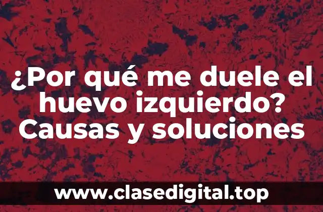 Causas comunes del dolor en el huevo izquierdo