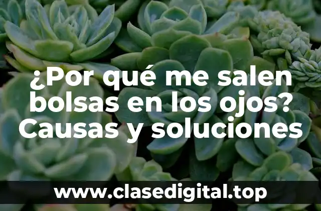 ¿Cuáles son las causas más comunes de las bolsas en los ojos?
