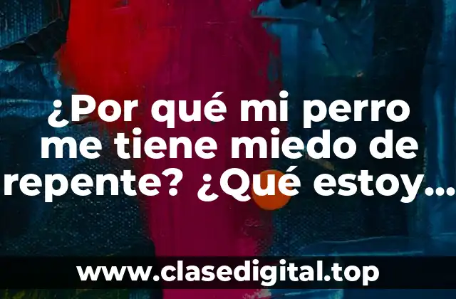 ¿Por qué mi perro me tiene miedo de repente? ¿Qué estoy haciendo mal?
