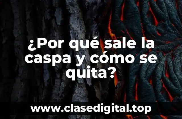 ¿Por qué sale la caspa y cómo se quita?