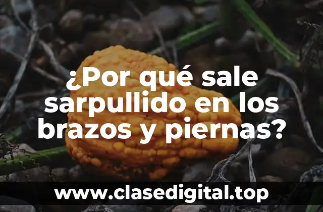 ¿Por qué sale sarpullido en los brazos y piernas?